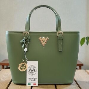Valentino Orlandi Sage Green Tote